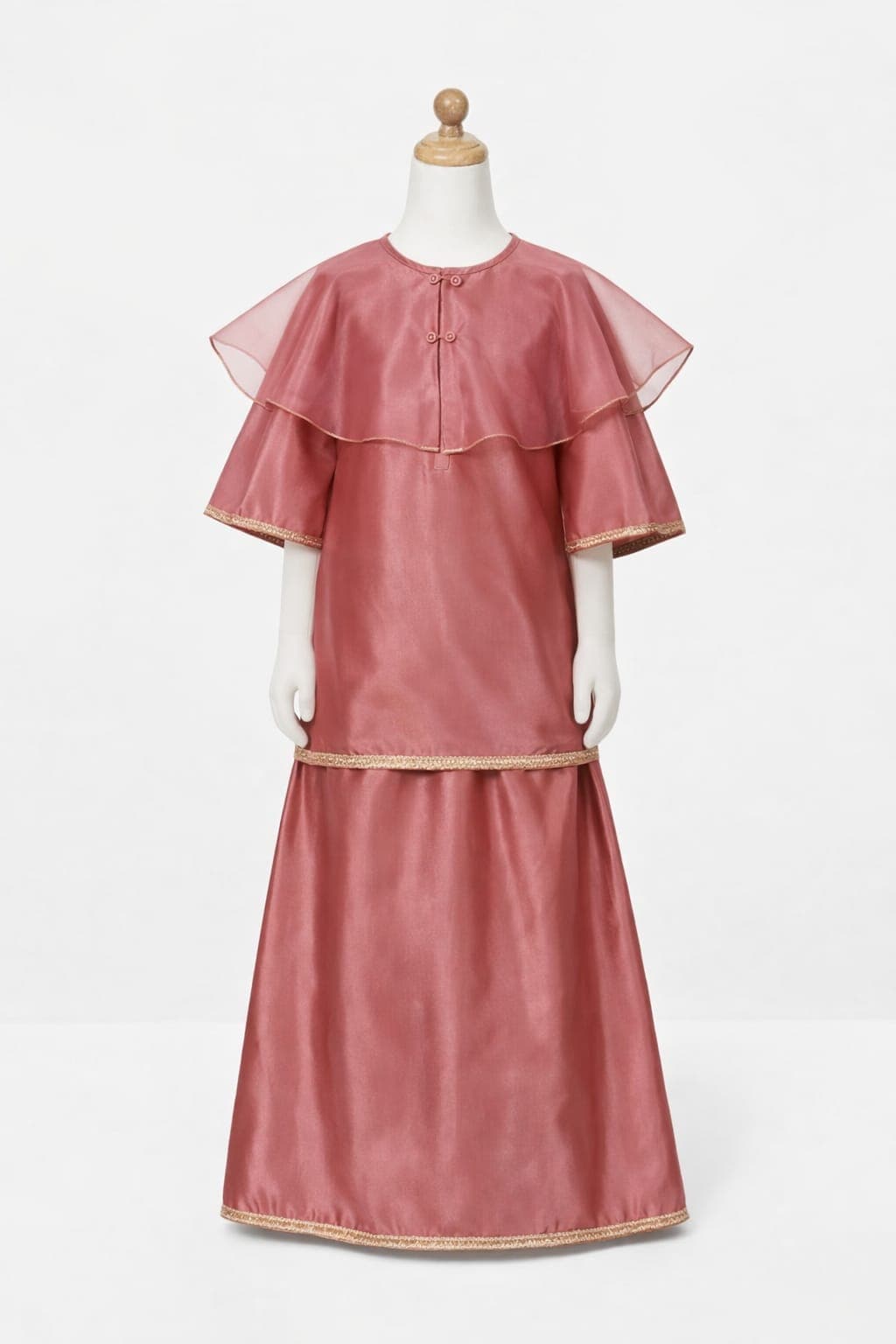 Blush Petal Cape Style Girls Formal Set